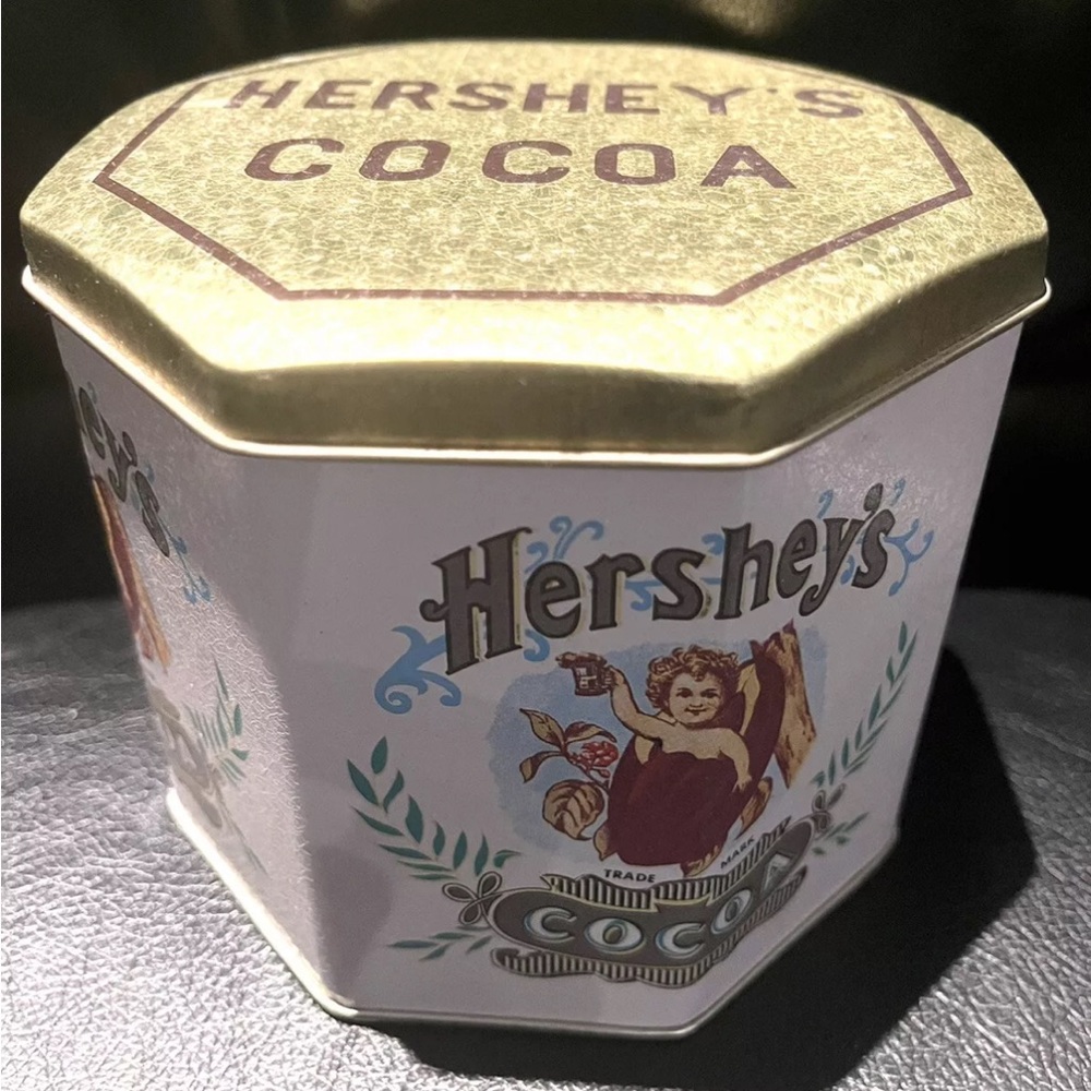 Vintage Hershey's Cocoa Metal Tin 1995 Octagon Great Condition